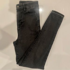 American Eagle 360 Next Level Stretch Super Hi Rise Jegging Womens Size 0 Black